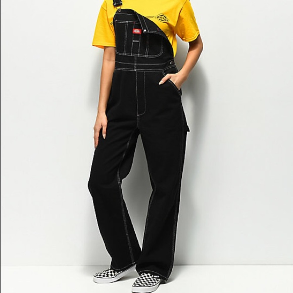 Straight Leg Black Dickies Overalls